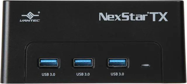 Alt view image 2 of 6 - VANTEC NST-D328S3H-BK NexStar TX USB 3.0 Hard Drive Dock With 3-Port Hub For 2.5"/3.5" SATA 6Gbps SSD/HDD
