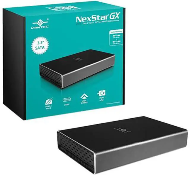 Alt view image 13 of 17 - VANTEC NST-371C31-BK Aluminum / Plastic 2.5" & 3.5" Black SATA I/II/III USB 3.1 Type C NexStar GX USB 3.1 Gen 2 Type-C 3.5" SATA HDD/SSD Enclosure