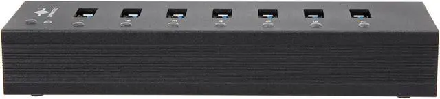Alt view image 3 of 7 - VANTEC UGT-AH710U3-BK 7-Port USB 3.0 Aluminum Hub with 12V/3A Premium Power Adapter