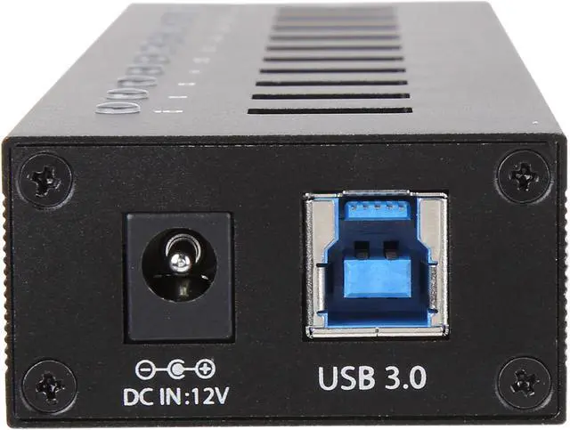 Alt view image 3 of 7 - VANTEC UGT-AH110U3-BK 10-Port USB 3.0 Aluminum Hub with 12V/5A Premium Power Adapter