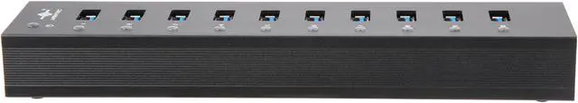 Alt view image 4 of 7 - VANTEC UGT-AH110U3-BK 10-Port USB 3.0 Aluminum Hub with 12V/5A Premium Power Adapter