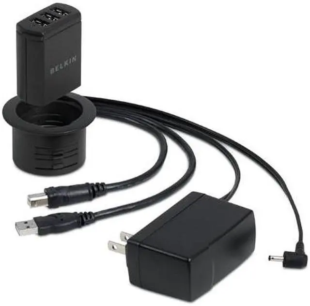 Alt view image 8 of 12 - BELKIN F5U402-02IN-KIT In-Desk USB Hub (2-Inch)