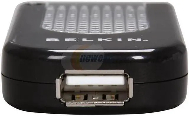 Alt view image 2 of 6 - BELKIN F5U403-BLK Hi-Speed USB 2.0 4-Port Lighted Hub