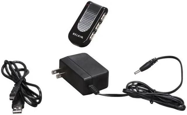 Alt view image 5 of 6 - BELKIN F5U403-BLK Hi-Speed USB 2.0 4-Port Lighted Hub