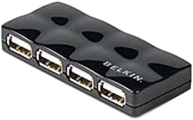 Main image of BELKIN F5U404-BLK Hi-Speed USB 2.0 4-Port Mobile Hub