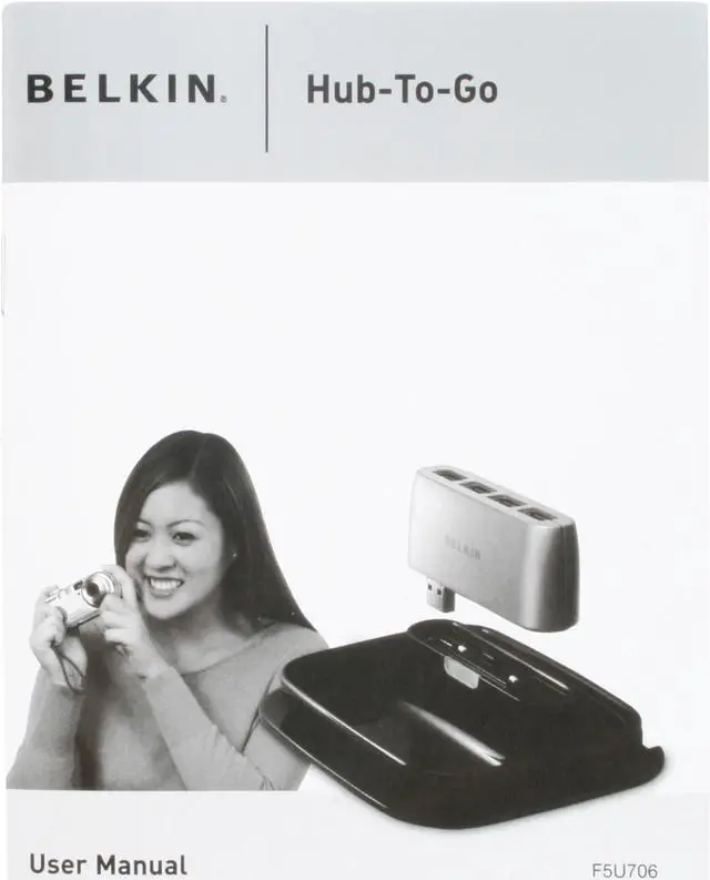 Alt view image 9 of 10 - BELKIN F5U706 7 Port USB 2.0 Hub-To-Go