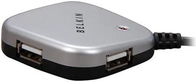Alt view image 3 of 5 - BELKIN F5U407 USB 2.0 4-Port Ultra Mini Hub