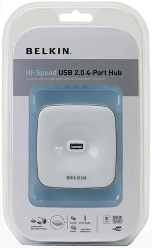 Alt view image 4 of 4 - BELKIN F5U233-APL Hi-Speed USB 2.0 4-Port Hub