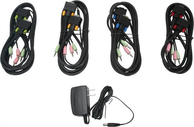 Alt view image 4 of 6 - BELKIN F1DS104L 4 Ports SOHO Desktop KVM Switch