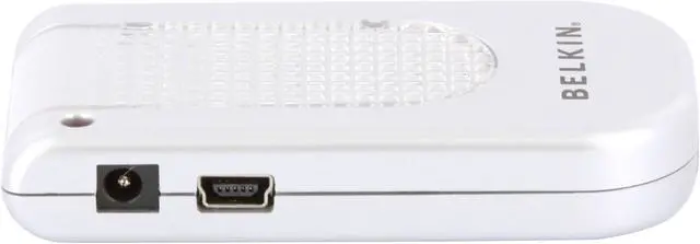 Alt view image 6 of 11 - BELKIN F5U403P Silver Hi-Speed USB 2.0 4-Port Lighted Hub with Power Adapter
