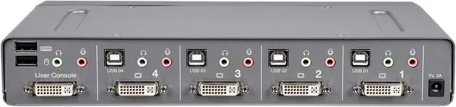Alt view image 4 of 5 - BELKIN F1DN104D DVI-D Secure 4-Port KVM Switch