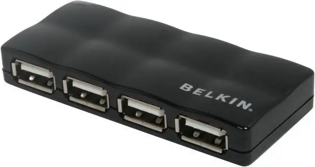 Main image of BELKIN F5U404PBLK USB 2.0 4-Port Mobile Hub