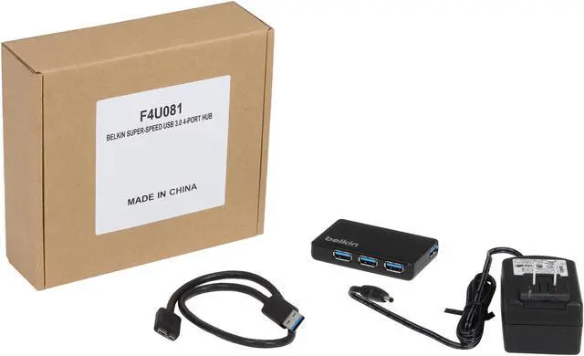 Alt view image 6 of 6 - Belkin F4U081 USB 3.0 4-Port SuperSpeed Hub