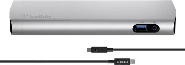 Main image of Belkin Thunderbolt 2 Express Dock HD with 1-Meter Thunderbolt Data Transfer Cable, Designed for Thunderbolt 2 Technology with 4K Resolution (F4U085tt)