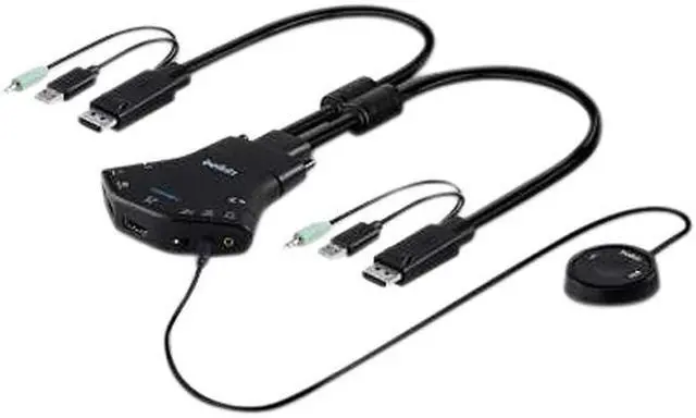 Alt view image 3 of 3 - Belkin Secure 2-port Flip DP KVM with Audio, PP 3.0