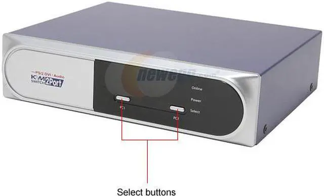 Alt view image 2 of 5 - GWC KD053D 2-Port PS/2 DVI KVM Switch