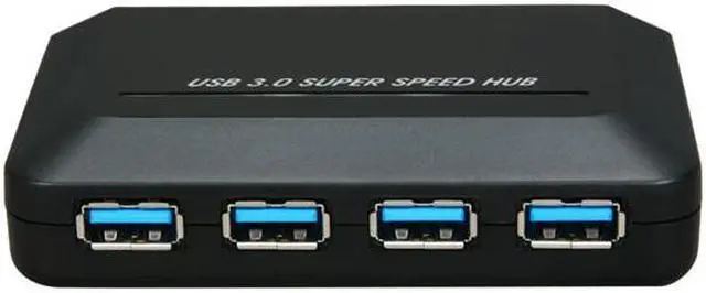 Alt view image 2 of 6 - GWC HU3140 USB 3.0 SuperSpeed 4-Port Hub with 4 Amp External Power Supply