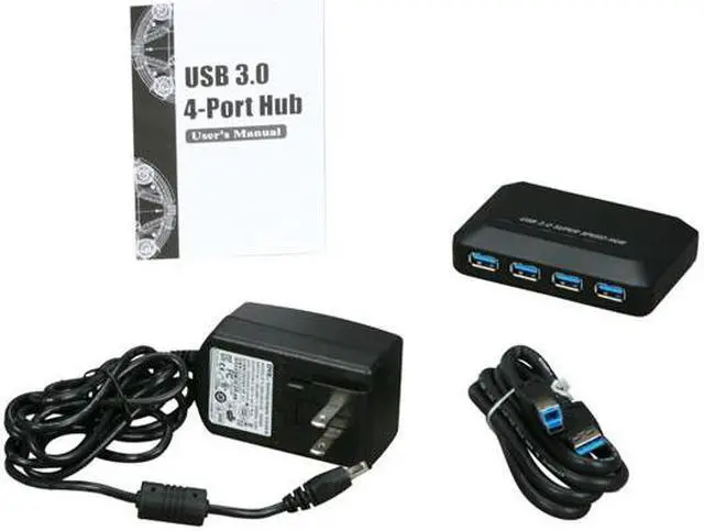Alt view image 5 of 6 - GWC HU3140 USB 3.0 SuperSpeed 4-Port Hub with 4 Amp External Power Supply