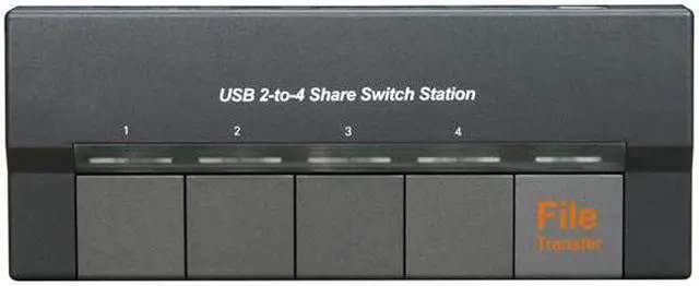 Alt view image 2 of 7 - GWC SS2340 USB 2-to-4 Data Trans Share Switch Station with File Transfer and Hot-Key switching