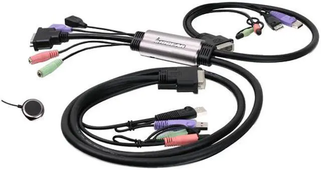 Main image of IOGEAR GCS932U MiniView Micro DVI-D KVM with Audio and Cables