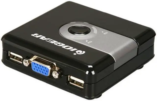 Main image of IOGEAR GCS42UW6 2-Port Compact USB VGA KVM with Built-in Cables
