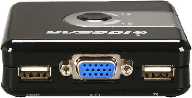 Alt view image 2 of 6 - IOGEAR GCS42UW6 2-Port Compact USB VGA KVM with Built-in Cables