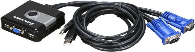 Alt view image 5 of 6 - IOGEAR GCS42UW6 2-Port Compact USB VGA KVM with Built-in Cables
