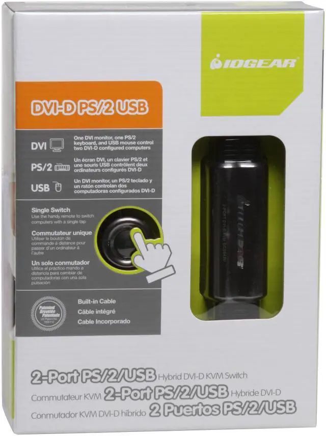 Alt view image 9 of 9 - IOGEAR GCS942UW6 Hybrid DVI-D KVM with Cables and Audio