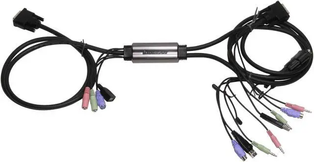 Alt view image 2 of 9 - IOGEAR GCS942UW6 Hybrid DVI-D KVM with Cables and Audio