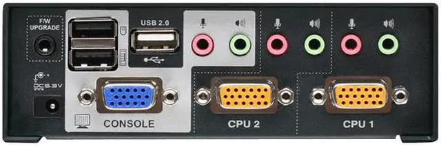 Alt view image 3 of 5 - IOGEAR GCS1802 2 Port KVMP Switch with USB 2.0 Hub and Audio