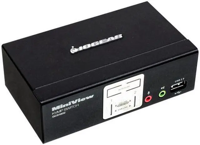Alt view image 4 of 5 - IOGEAR GCS1802 2 Port KVMP Switch with USB 2.0 Hub and Audio