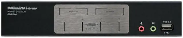 Alt view image 2 of 4 - IOGEAR GCS1804 4 Port KVMP Switch with USB 2.0 Hub and Audio