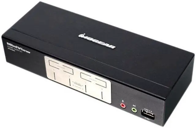 Alt view image 3 of 4 - IOGEAR GCS1804 4 Port KVMP Switch with USB 2.0 Hub and Audio