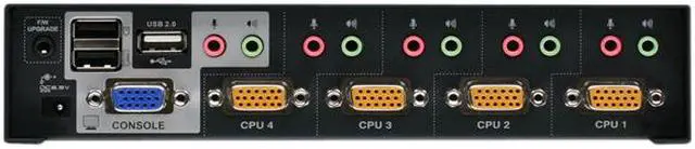 Alt view image 4 of 4 - IOGEAR GCS1804 4 Port KVMP Switch with USB 2.0 Hub and Audio