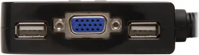Alt view image 3 of 8 - IOGEAR KVM 2-Port USB VGA Cabled Switch - 2048 x 1536 - Remote Button Switch - Plug n Play - PC, MAC, SUN - GCS22U