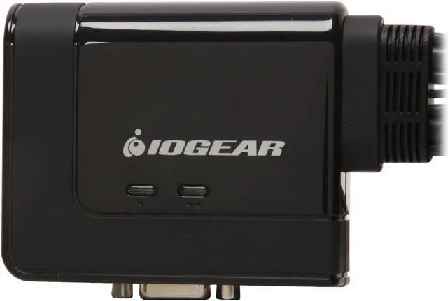 Alt view image 4 of 8 - IOGEAR KVM 2-Port USB VGA Cabled Switch - 2048 x 1536 - Remote Button Switch - Plug n Play - PC, MAC, SUN - GCS22U