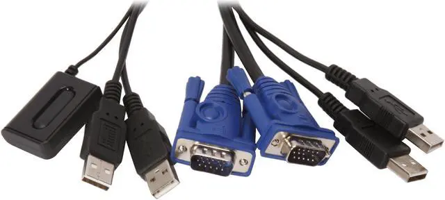 Alt view image 6 of 8 - IOGEAR KVM 2-Port USB VGA Cabled Switch - 2048 x 1536 - Remote Button Switch - Plug n Play - PC, MAC, SUN - GCS22U