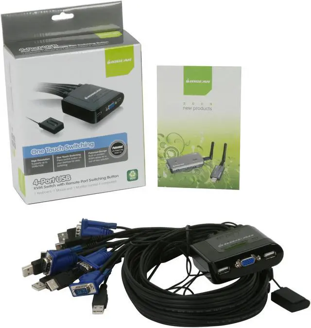 Alt view image 4 of 4 - IOGEAR GCS24U 4-Port USB VGA KVM Cable Switch