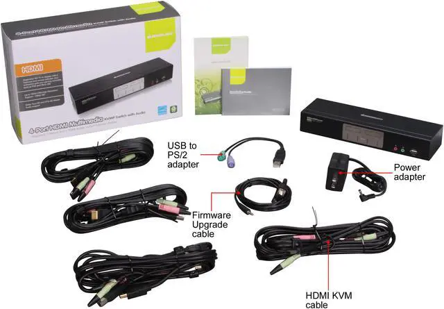Alt view image 5 of 4 - IOGEAR GCS1794 4-Port HDMI Multimedia KVMP Switch with Audio