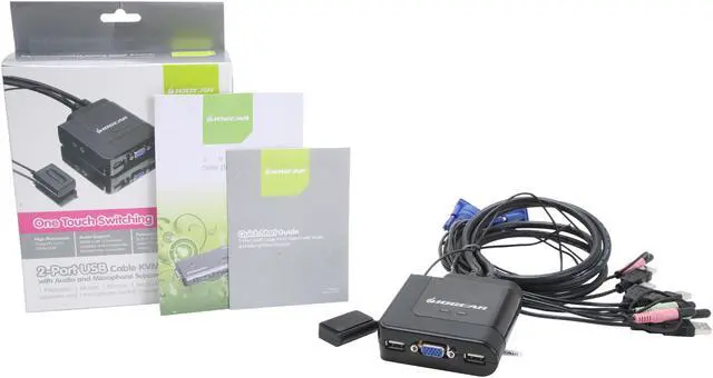 Alt view image 4 of 4 - IOGEAR GCS72U 2-Port USB Cable KVM Switch with Audio