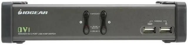 Alt view image 3 of 5 - IOGEAR GCS1102 2-Port DVI KVMP Switch w/ Cables
