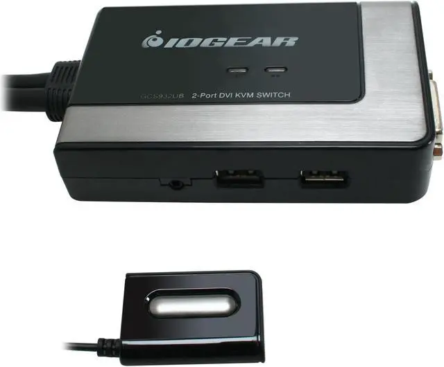Alt view image 2 of 5 - IOGEAR GCS932UB 2-Port USB DVI KVM with Audio and Mic.