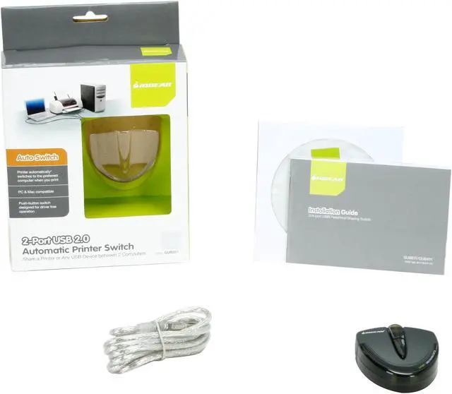 Alt view image 5 of 5 - IOGEAR GUB231 2-Port USB 2.0 Automatic Printer Switch
