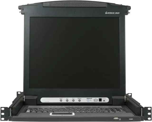 Alt view image 2 of 8 - IOGEAR GCL1816 16-Port 17" LCD Combo KVM Switch