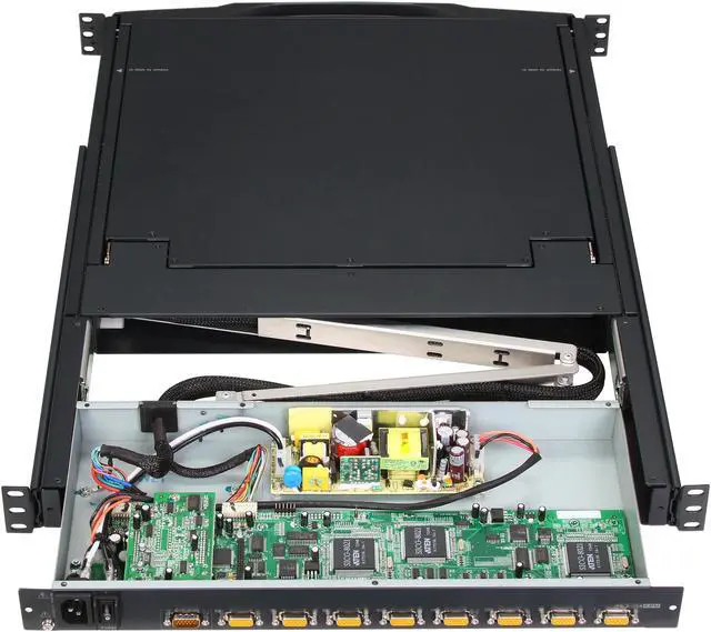 Alt view image 11 of 14 - IOGEAR GCL1808KITU 8-Port LCD Combo KVM Switch with USB KVM Cables