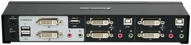 Alt view image 4 of 5 - IOGEAR GCS1642 2-Port Dual View Dual Link DVI KVMP Switch with Audio