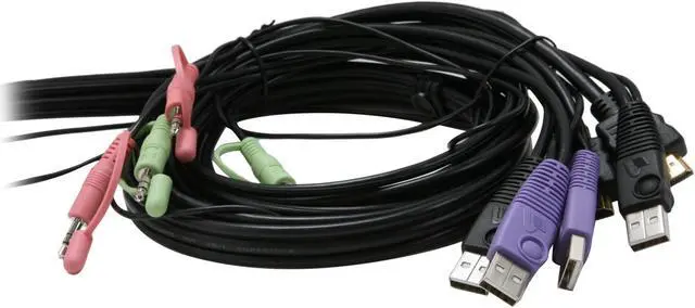 Alt view image 3 of 4 - IOGEAR GCS62HU 2-Port HD Cable KVM Switch with Audio