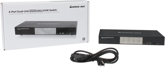 Alt view image 6 of 6 - IOGEAR GCS1214TAA 4-Port Dual-Link DVI Secure KVM Switch