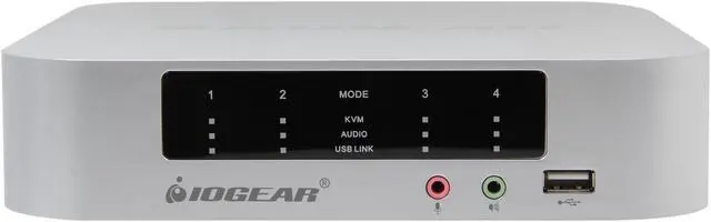 Alt view image 2 of 6 - IOGEAR GCS1924 4-port DualView Mini DisplayPort KVMP Switch with Peripheral Sharing