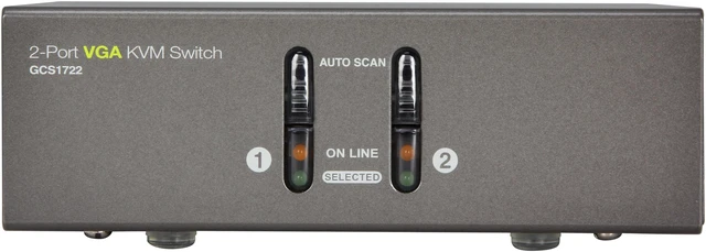 Alt view image 2 of 7 - IOGEAR GCS1722 2 Port VGA KVM Switch w/ PS2 & USB